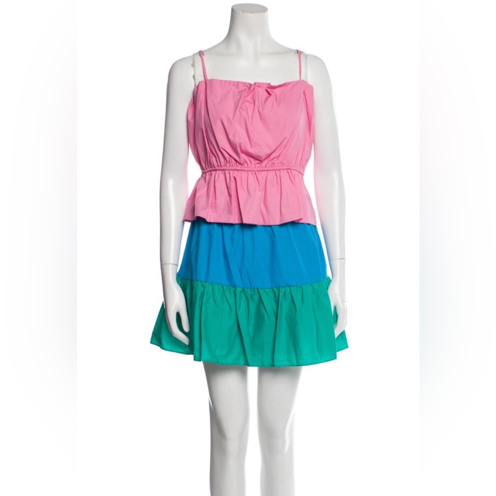 Milly -‎ Colorful pattern  Tiered mini  Dress